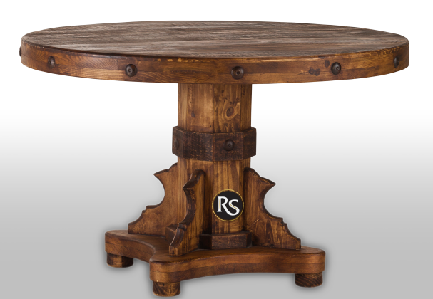 MESA 50" REDONDA RUSTICA